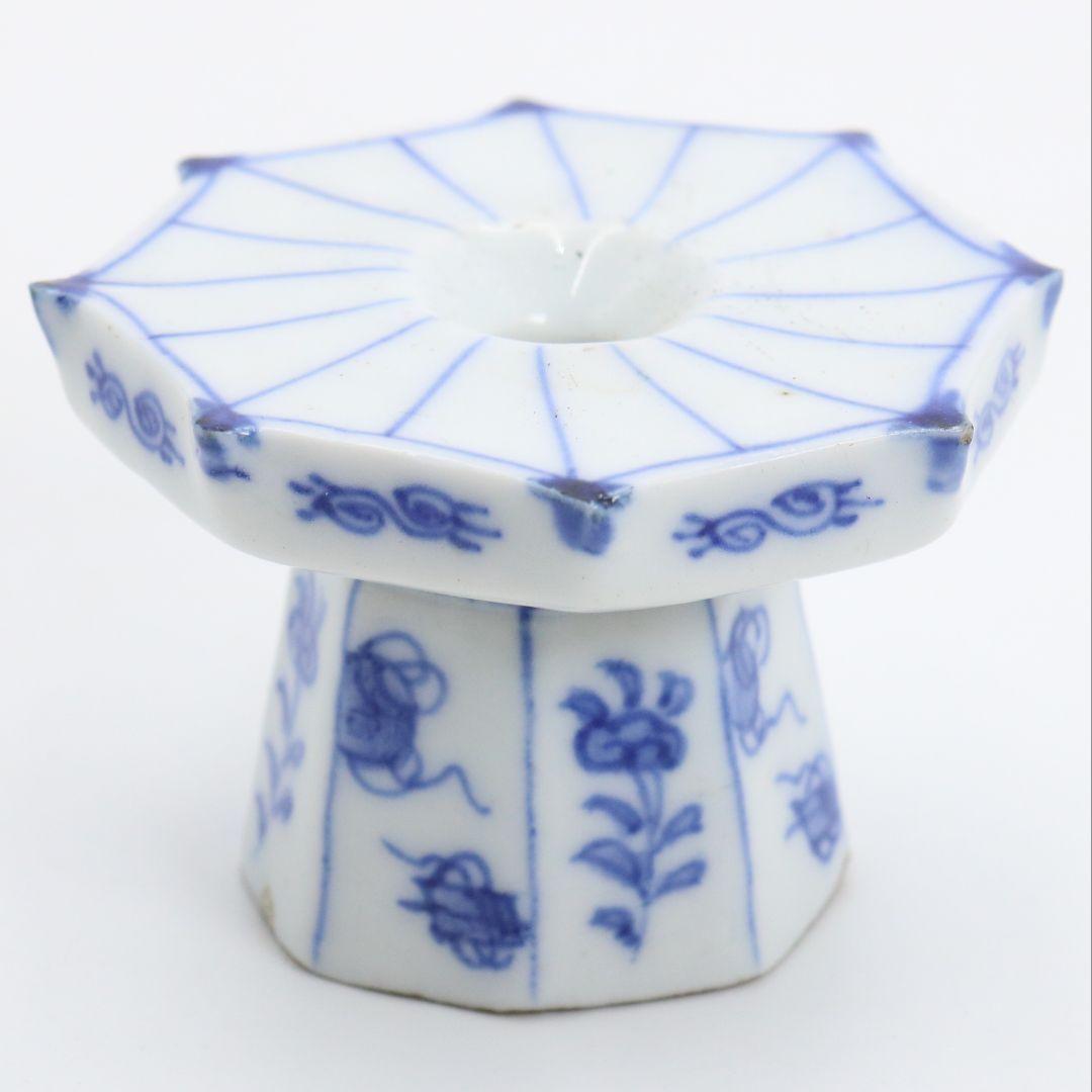 Sometsuke Octagonal Futaoki Lid Rest with Hisada Soya Box, Omotesenke Tea Ceremony Utensil