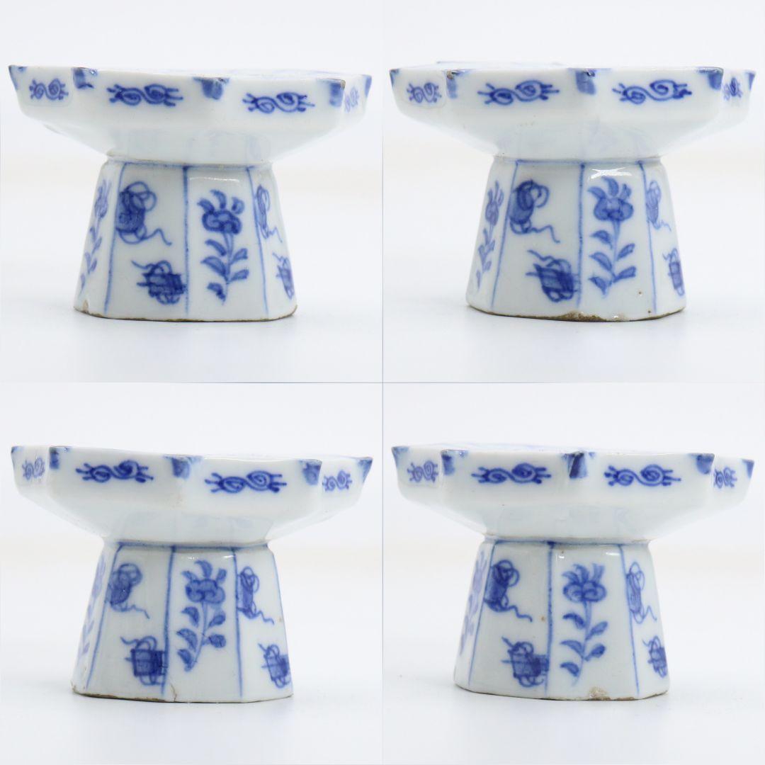 Sometsuke Octagonal Futaoki Lid Rest with Hisada Soya Box, Omotesenke Tea Ceremony Utensil
