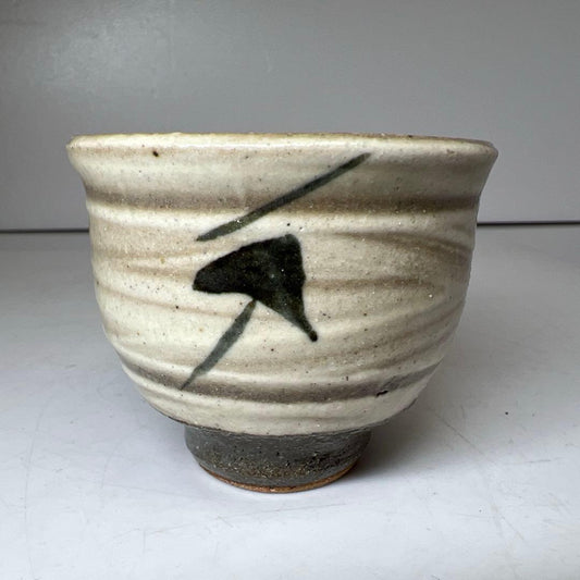Hakeme Guinomi Sake Cup by Living National Treasure Shimaoka Tatsuzo Signed Box