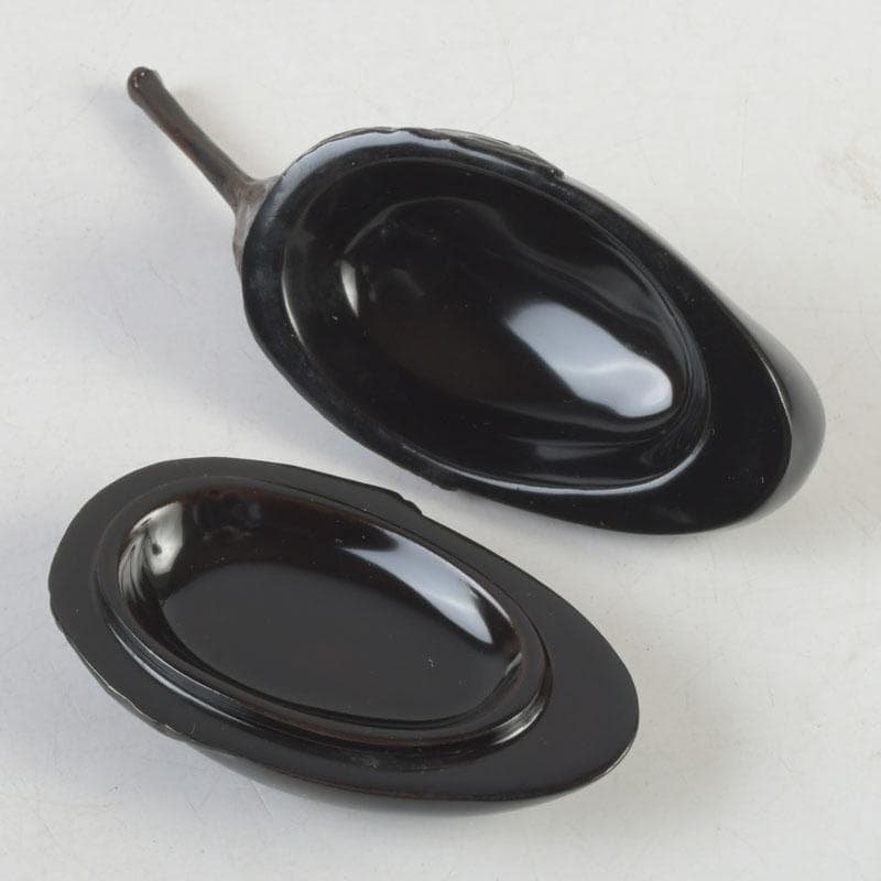 Kawagishi Mitsumasa — Kanshitsu Eggplant Kogo, Wajima-nuri, Tomobako