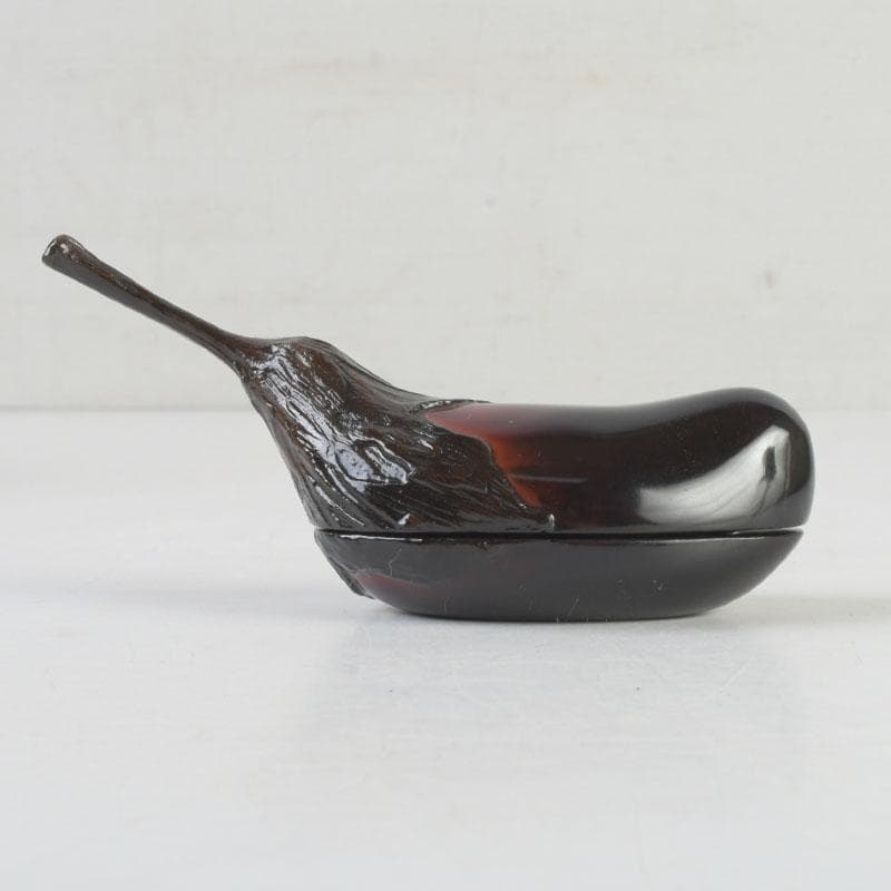Kawagishi Mitsumasa — Kanshitsu Eggplant Kogo, Wajima-nuri, Tomobako