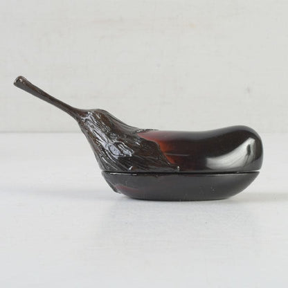 Kawagishi Mitsumasa — Kanshitsu Eggplant Kogo, Wajima-nuri, Tomobako