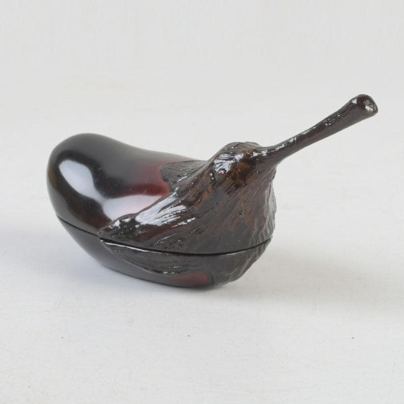 Kawagishi Mitsumasa — Kanshitsu Eggplant Kogo, Wajima-nuri, Tomobako