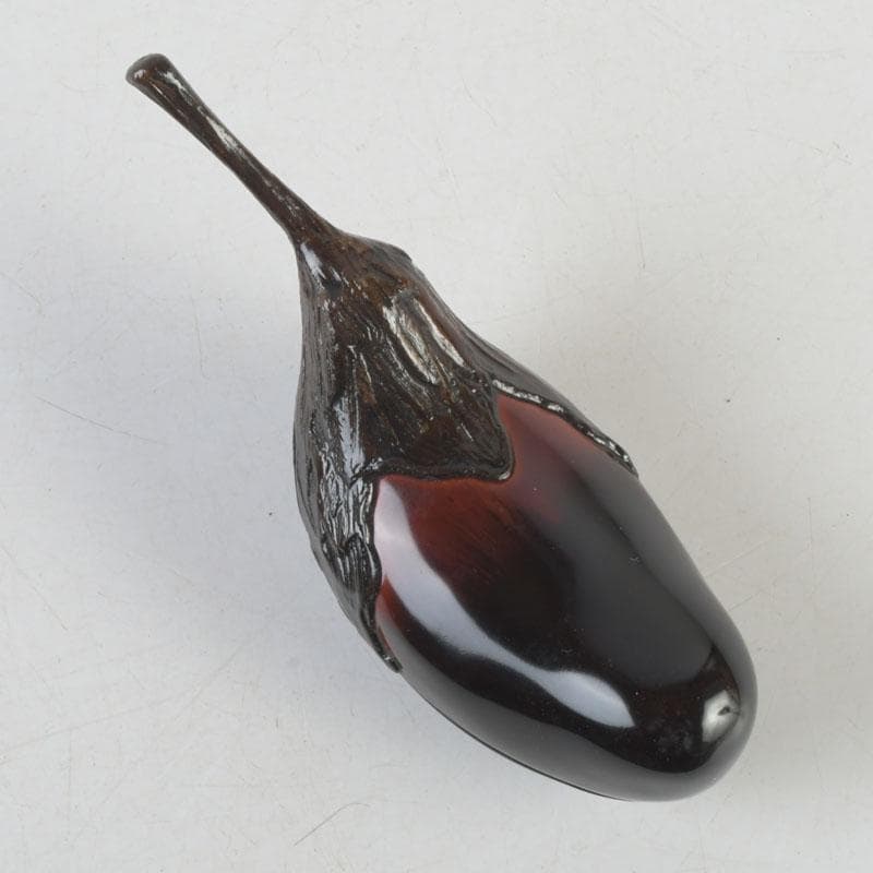 Kawagishi Mitsumasa — Kanshitsu Eggplant Kogo, Wajima-nuri, Tomobako