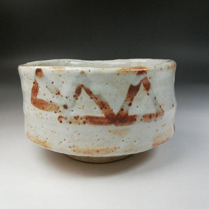 Shino Ware Tea Bowl by Shusen - Matcha Chawan with Daitokuji Temple Inscription Box