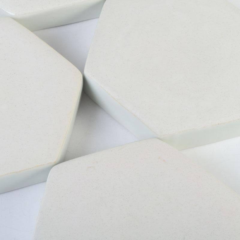 Kaiseki Hexagonal Plates Set of 6 by Takita Koichi | Kumon Kiln Turquoise Overglaze
