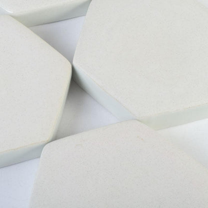 Kaiseki Hexagonal Plates Set of 6 by Takita Koichi | Kumon Kiln Turquoise Overglaze