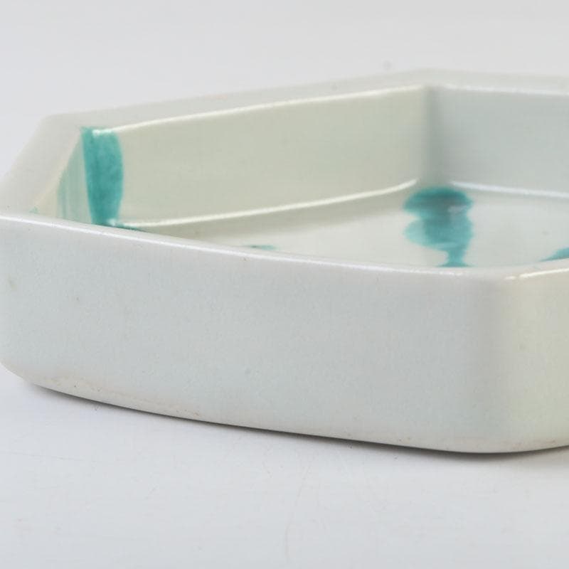 Kaiseki Hexagonal Plates Set of 6 by Takita Koichi | Kumon Kiln Turquoise Overglaze