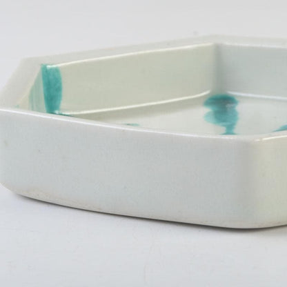 Kaiseki Hexagonal Plates Set of 6 by Takita Koichi | Kumon Kiln Turquoise Overglaze