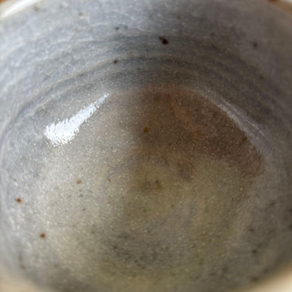 Shino Ware Tea Bowl Odai Yama — White Iron-Spot Chawan, Signed Box