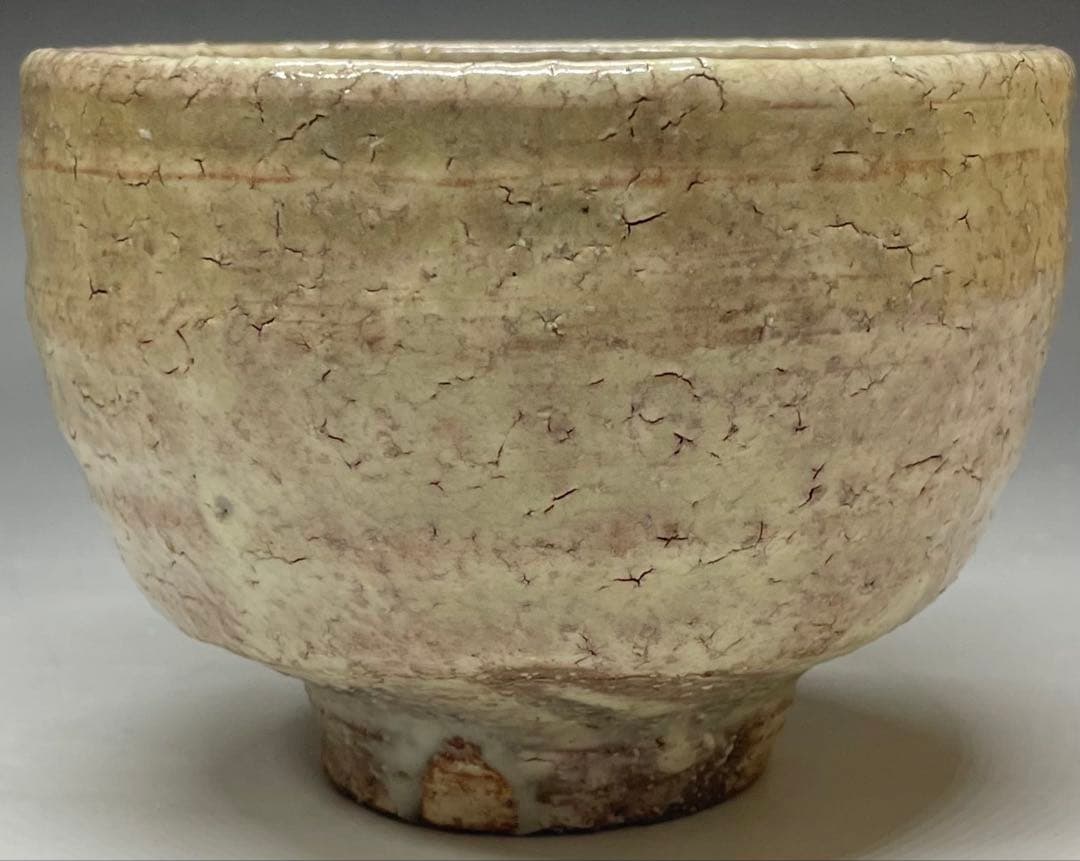 Kotaka Shoho Hagi Ware Tea Bowl Amber Glaze Kannyu Crazing Tomobako