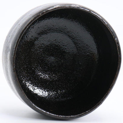11th-Gen Raku Kichizaemon Keinyuu Black Raku Tea Bowl | Edo Period Chawan