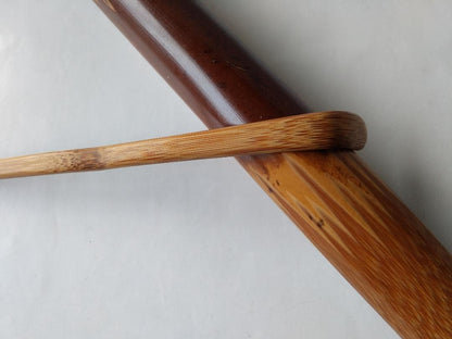 Susudake Chashaku Tea Scoop — Named 'Buji' by Zen Master Fujii Seido, Carved by Soryo | Smoked Bamboo, Tomobako