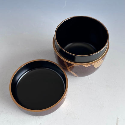 Gin-sabi Lacquer O-Natsume — Hydrangea Maki-e, Yoshida Kasei