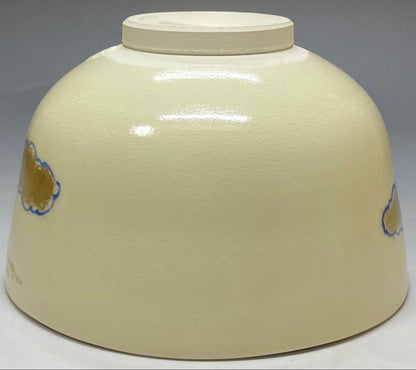 Iro-e Suma Akashi Chawan by Wada Myozan | Kyo-yaki Overglaze Landscape Tea Bowl