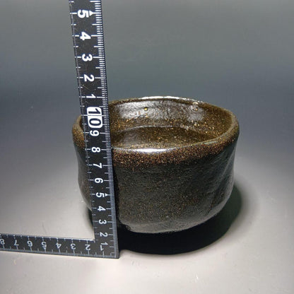 Black Raku Chawan 'Kissho' by Kizu Kiraku — Maeda Shodo Certified Tea Bowl