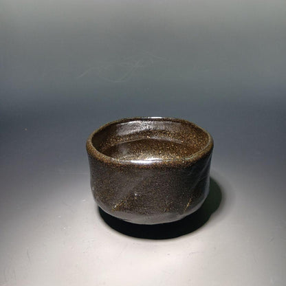Black Raku Chawan 'Kissho' by Kizu Kiraku — Maeda Shodo Certified Tea Bowl