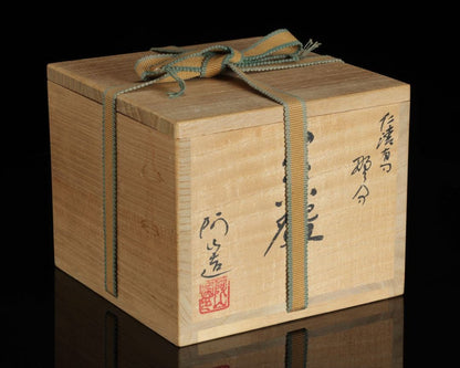 Tsuuji Azan Ninsei-Utsushi Nowaki Tea Bowl — Kyo-yaki Autumn Storm Chawan with Tomobako