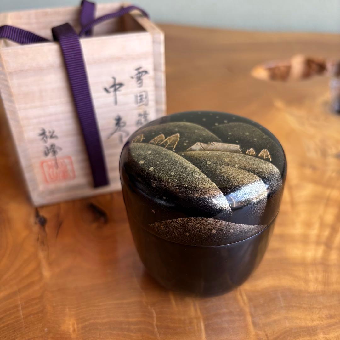 Yukiguni Maki-e Natsume by Nakade Shoho — Snow Country Landscape, Tomobako