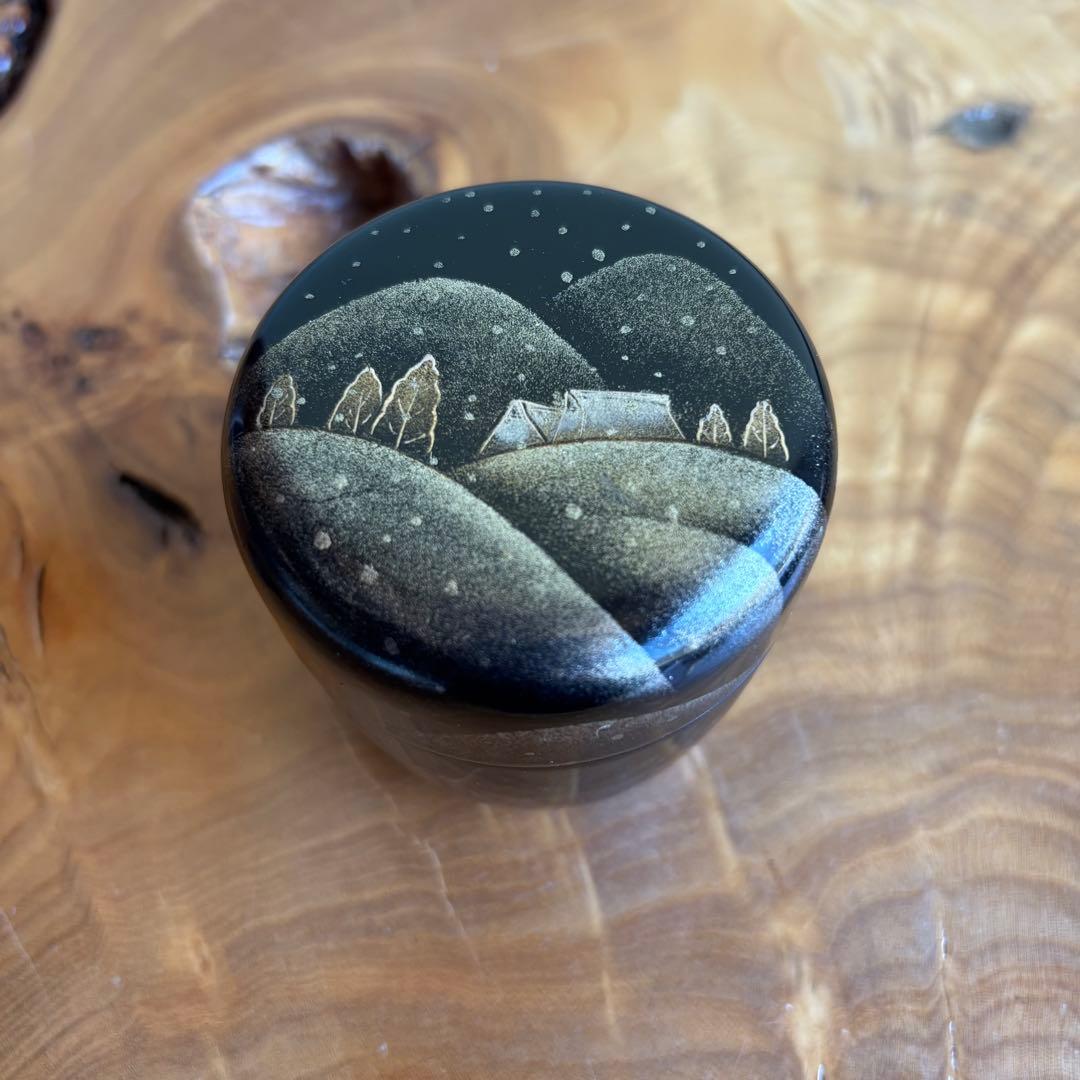 Yukiguni Maki-e Natsume by Nakade Shoho — Snow Country Landscape, Tomobako