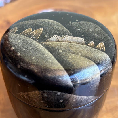 Yukiguni Maki-e Natsume by Nakade Shoho — Snow Country Landscape, Tomobako