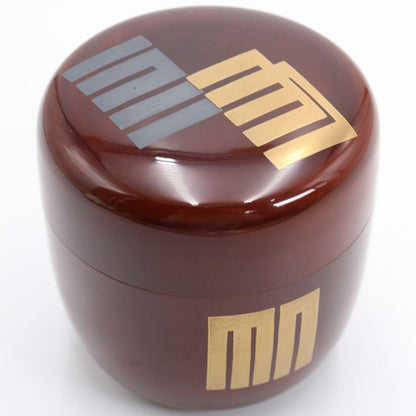 Sakashita Yuho Genji-ko Maki-e Oo-Natsume | Tame-Nuri Lacquer Tea Caddy | Signed Tomobako