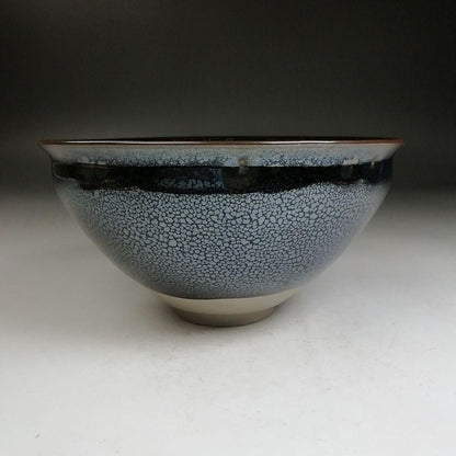 Yuteki Tenmoku Tea Bowl in Takatori Ware by Kamei Miraku (Masahisa)