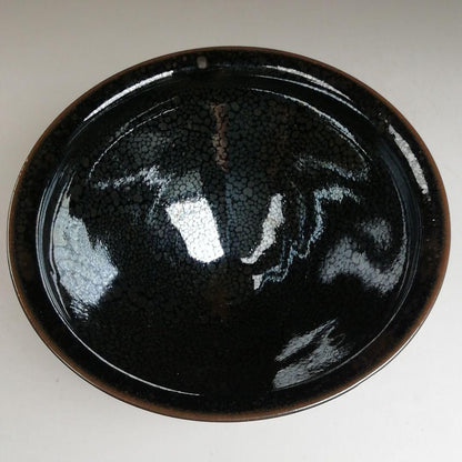 Yuteki Tenmoku Tea Bowl in Takatori Ware by Kamei Miraku (Masahisa)