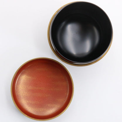 Sakurada Keishu — Young Pine Maki-e Natsume | Gold Nashiji Interior | Japanese Tea Caddy