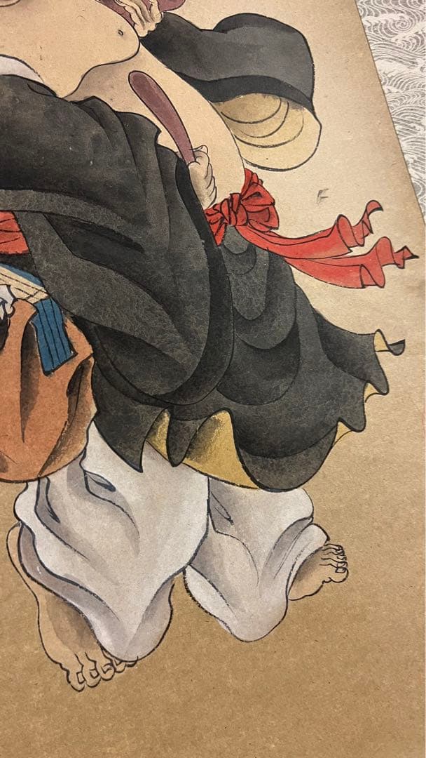 Hotei Laughing Buddha Hanging Scroll | Chōraku-zu | Seven Lucky Gods | Ink and Color Kakejiku