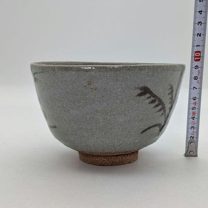 E-Karatsu Chawan by Mizoue Ichiro III - Painted Karatsu Tea Bowl with Signed Box