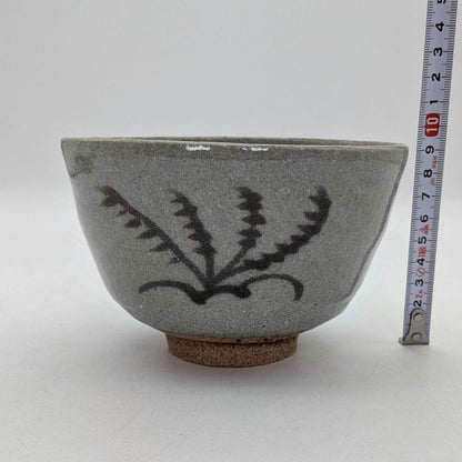 E-Karatsu Chawan by Mizoue Ichiro III - Painted Karatsu Tea Bowl with Signed Box