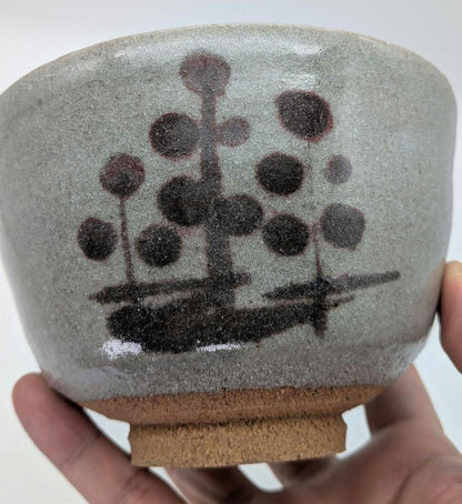 E-Karatsu Chawan by Mizoue Ichiro III - Painted Karatsu Tea Bowl with Signed Box