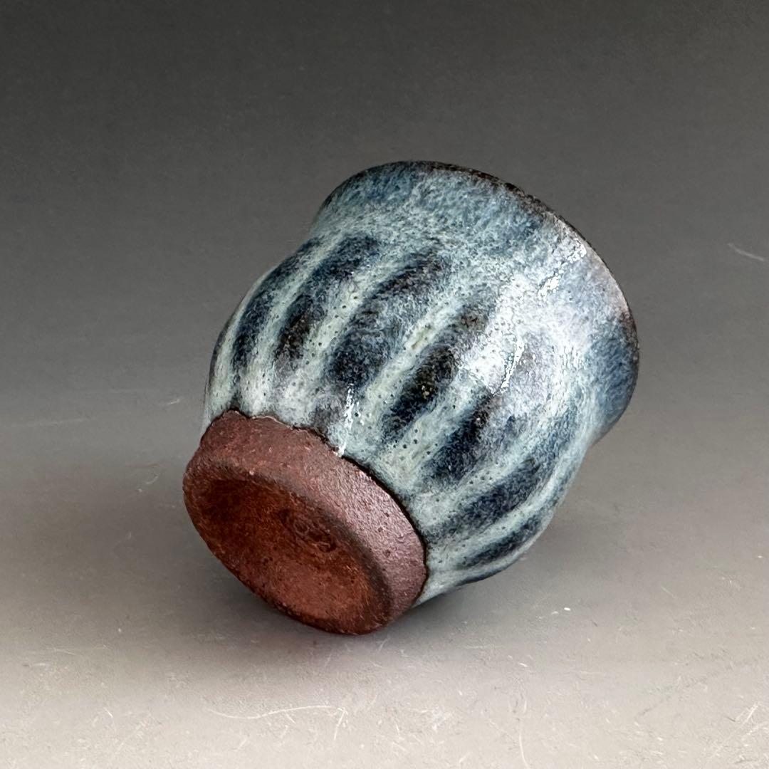 Shiraiwayaki Guinomi by Watanabe Toshiaki - Namako Glaze Sake Cup