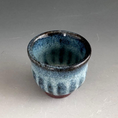 Shiraiwayaki Guinomi by Watanabe Toshiaki - Namako Glaze Sake Cup