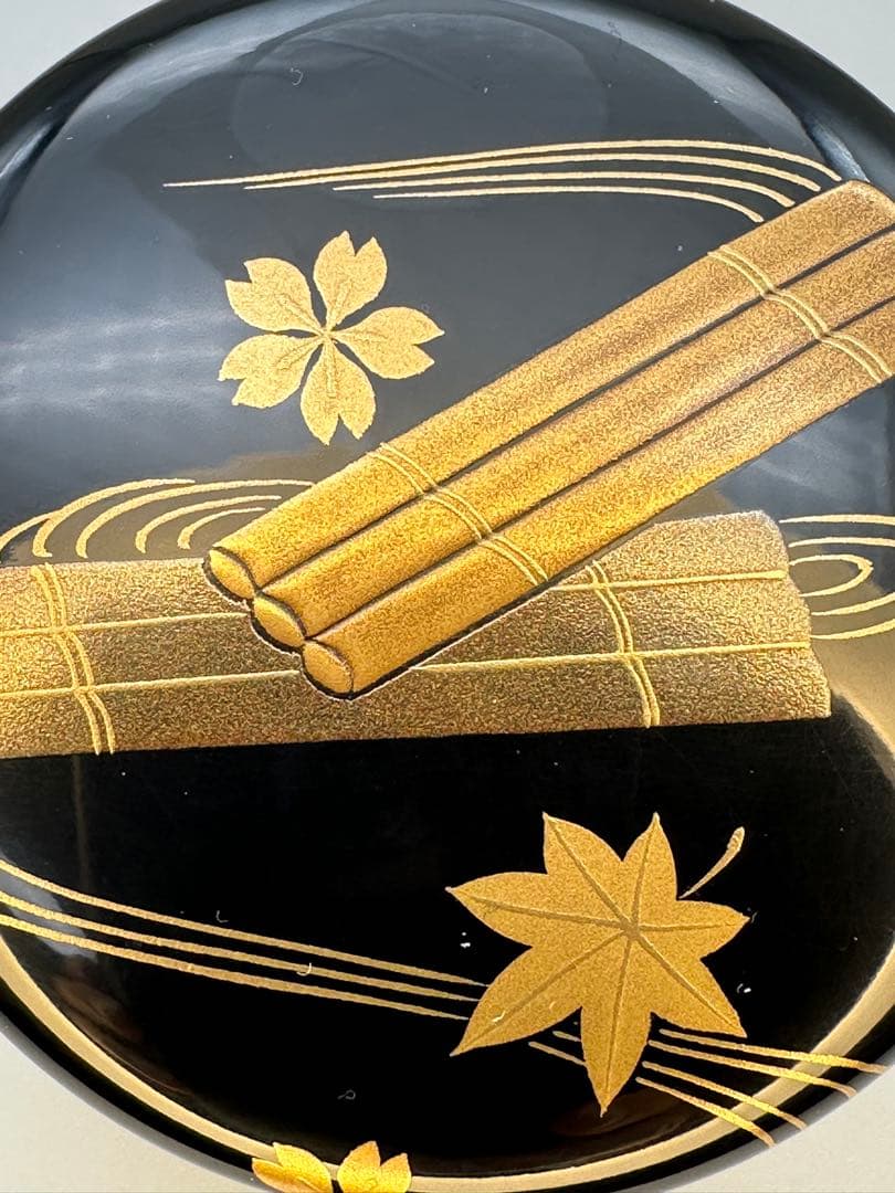 Wakashima Takao Hanaikada Maki-e Natsume Tea Caddy, Tomobako