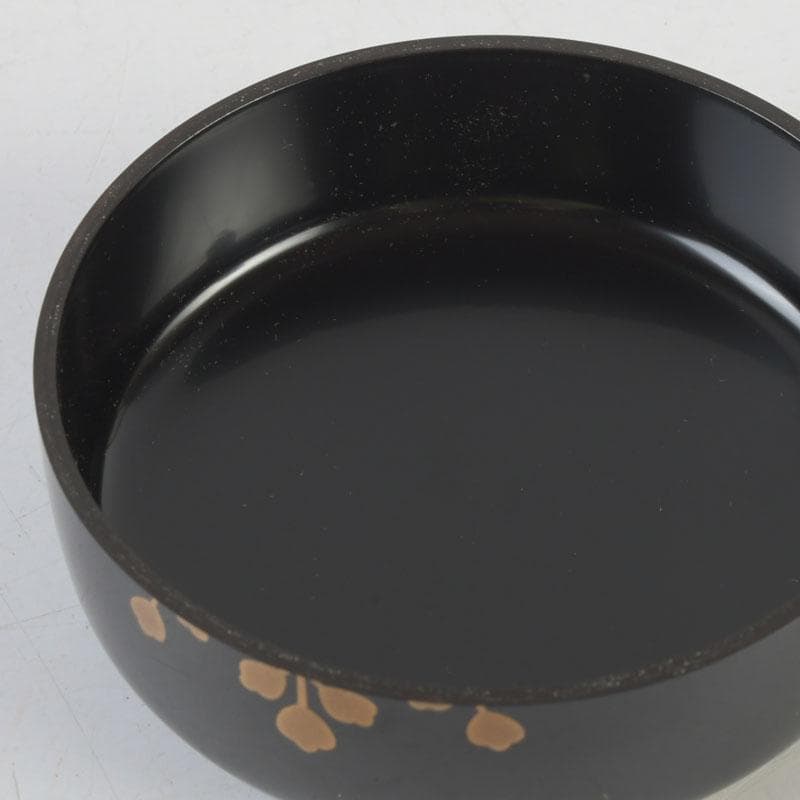 Wajima Lacquer Natsume Tea Caddy — Kikukiri Maki-e with Raden Inlay | Mokudai Soho | Tomobako