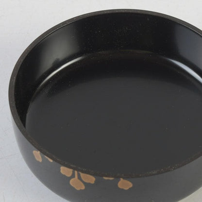 Wajima Lacquer Natsume Tea Caddy — Kikukiri Maki-e with Raden Inlay | Mokudai Soho | Tomobako