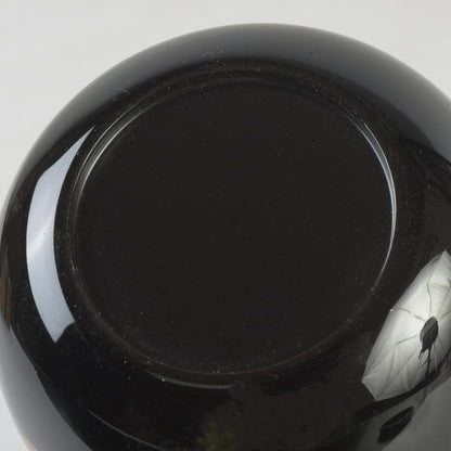 Wajima Lacquer Natsume Tea Caddy — Kikukiri Maki-e with Raden Inlay | Mokudai Soho | Tomobako