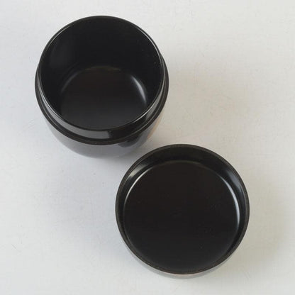 Wajima Lacquer Natsume Tea Caddy — Kikukiri Maki-e with Raden Inlay | Mokudai Soho | Tomobako