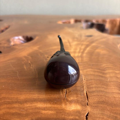 Eggplant Lacquer Incense Container Gold Interior Kogo by Takio
