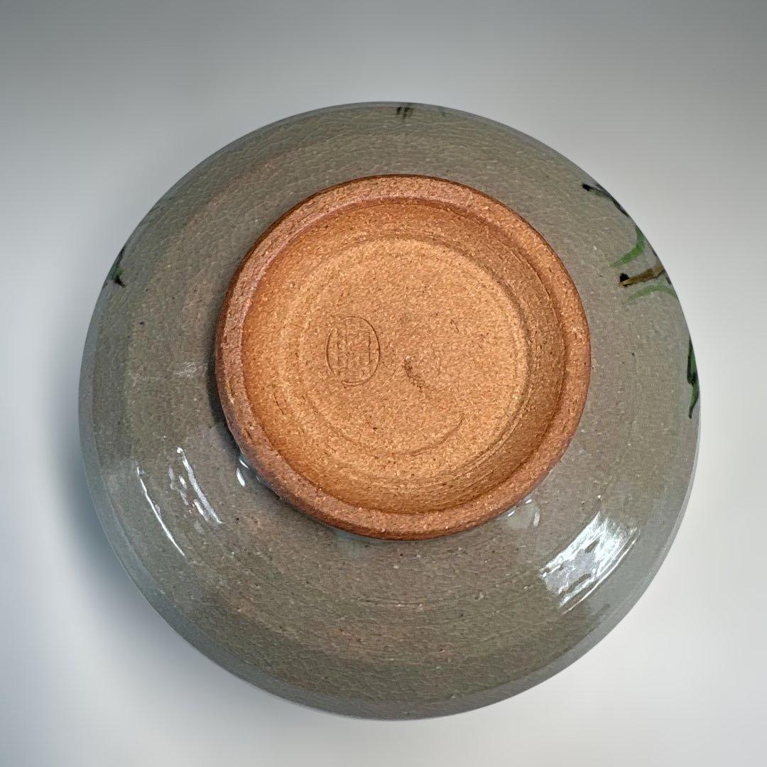 Gyozan Kyo-yaki Chawan with Dragonfly Design - Colorful Overglaze Enamel Tea Bowl