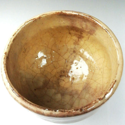Hagi Ware Tea Bowl by Hirose Tanga - Tenpozan Kiln Chawan with Signed Box