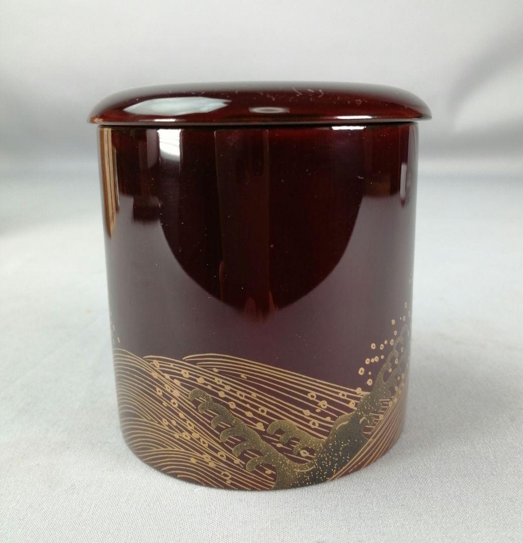 Shiokumi Natsume by Shoetsu — Ennosai-Gonomi Gold Maki-e Lacquer Tea Caddy