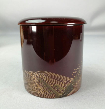 Shiokumi Natsume by Shoetsu — Ennosai-Gonomi Gold Maki-e Lacquer Tea Caddy