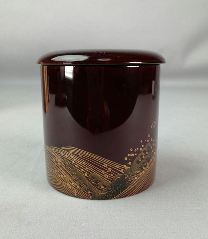 Shiokumi Natsume by Shoetsu — Ennosai-Gonomi Gold Maki-e Lacquer Tea Caddy