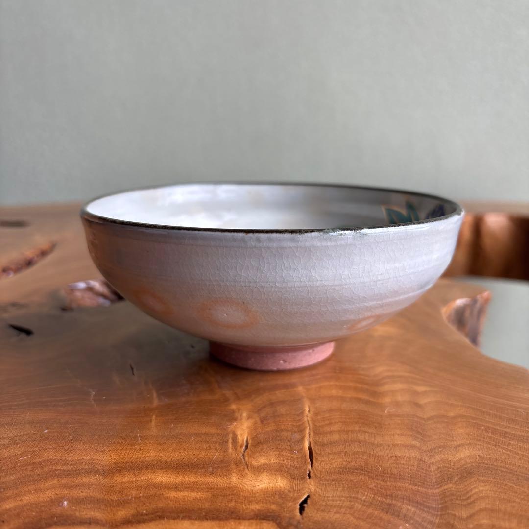 Kenzan-Style Morning Glory Flat Tea Bowl by Hashimoto Shiunn — Summer Chawan, Tomobako