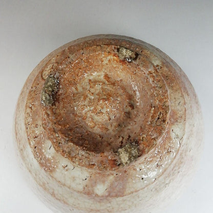 Hagi Ware Tea Bowl by Hirose Tanga - Tenpozan Kiln White Glaze Chawan