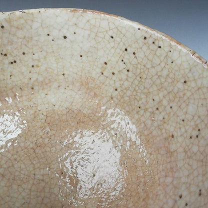 Hagi Ware Tea Bowl by Hirose Tanga - Tenpozan Kiln White Glaze Chawan