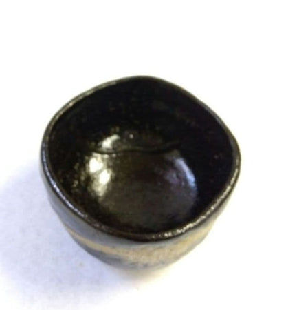 Black Raku Shiho Tea Bowl Mt Fuji Sasaki Teruo Murasakino Kirai Kiln
